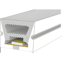 LED NEON TUBE 20×20 mm Silikon Schlauch – 5 m Rolle Single Color - 24V - IP67- 4000K - 12W – Bild 2