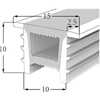 LED Neon Tube 10×10 mm – Silikonhülle zum Einbauen für LED-Streifen – Bild 2