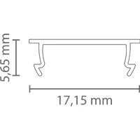 PC31-14 FLAT Abdeckung 2 m – für LED Profil Exo-NLN1/NLN1F | klar – Bild 2