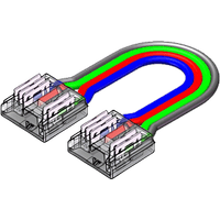LED Strip-zu-Strip Verbinder – 5-polig, 12 mm, lötfrei mit 15 cm Verbindungskabel für RGBW COB LED-Streifen – Bild 2