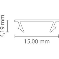 PC41-13 FLAT Abdeckung 2 m – für LED Profil Exo-A1/A1F/A2/A2F | klar – Bild 2