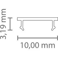 PC43-10 FLAT Abdeckung 2 m – für LED Profil Exo-A0/F0 | klar, opal, schwarz – Bild 2