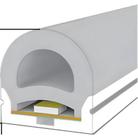 LED NEON TUBE 13×13 mm Silikon Schlauch – 5 m Rolle - 12 W – 24 V – IP67 – CRI>93 - Schneidmaß 50mm – Bild 2