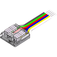 LED Strip-zu-Kabel Schnellverbinder – 6-polig, lötfrei, für 12 mm COB RGBCCT LED-Streifen mit 15 cm Anschlusskabel – Bild 2