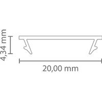 PC45-16 FLAT Abdeckung 2 m – für LED Profil Exo-F1/F1H/F2/N1/N2/T3/T3H/T5/V2 | klar – Bild 2