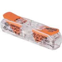 WAGO 221-2411 Hebel-Durchgangsklemme – 1-polig, 0,2–4 mm², transparent, kompakte Verbindungsklemme für massive & flexible Leiter – Bild 2