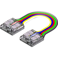 LED Strip-zu-Strip Verbinder – 6-polig, 12 mm, lötfrei mit 15 cm Verbindungskabel für RGBCCT COB LED-Streifen – Bild 2