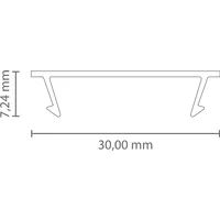 PC51-24 FLAT Abdeckung 2 m – für LED Profil Exo-N3/N4 | opal – Bild 2