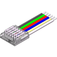 LED Strip-zu-Kabel Schnellverbinder – 6-polig, lötfrei, für 12 mm SMD RGBCCT LED-Streifen mit 15 cm Anschlusskabel – Bild 2
