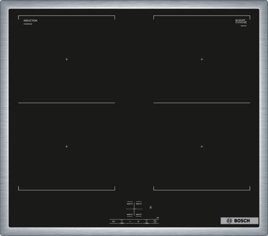 BOSCH Serie 4 Induktionskochfeld 60 cm herdgesteuert, Mit Rahmen aufliegend NVQ645CB6E BOSCH Serie 4 Induktionskochfeld 60 cm herdgesteuert, Mit Rahmen aufliegend NVQ645CB6E