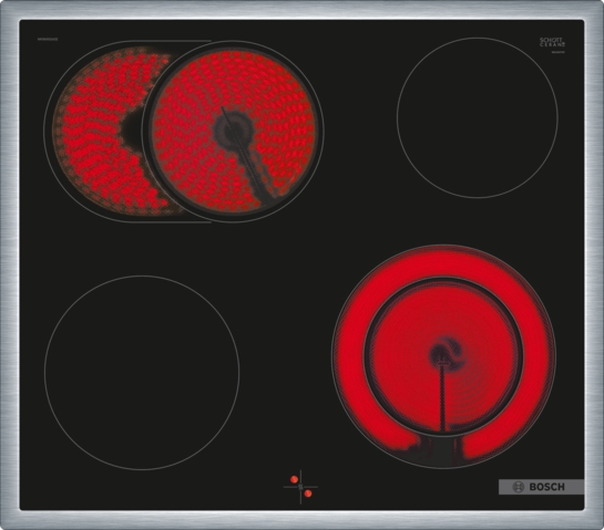 BOSCH Serie 4 Elektro-Kochfeld 60 cm herdgesteuert, Mit Rahmen aufliegend NKN645GA2E BOSCH Serie 4 Elektro-Kochfeld 60 cm herdgesteuert, Mit Rahmen aufliegend NKN645GA2E