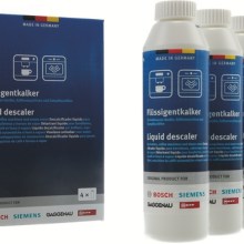 BOSCH Vorteilspack: 4x Gefahrgutfreier Flüssigentkalker für Kaffeemaschinen und Heißwasser-Geräte 00312013 BOSCH Vorteilspack: 4x Gefahrgutfreier Flüssigentkalker für Kaffeemaschinen und Heißwasser-Geräte 00312013
