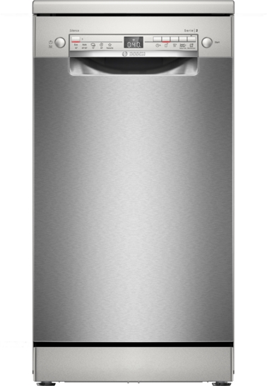 BOSCH Serie 2 Freistehender Geschirrspüler 45 cm Gebürsteter Stahl mit Anti-Fingerprint SPS2HKI42E BOSCH Serie 2 Freistehender Geschirrspüler 45 cm Gebürsteter Stahl mit Anti-Fingerprint SPS2HKI42E