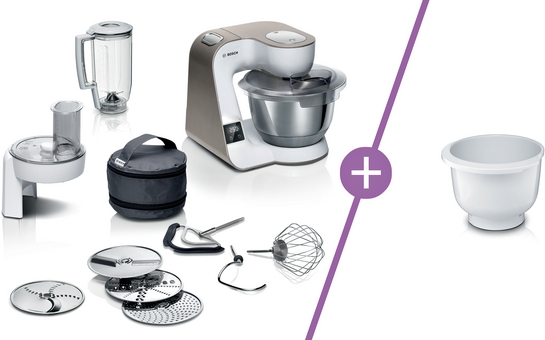 BOSCH Serie 4 Küchenmachinenset 1000 W Weiß, Champagne MUM5XW2002 BOSCH Serie 4 Küchenmachinenset 1000 W Weiß, Champagne MUM5XW2002