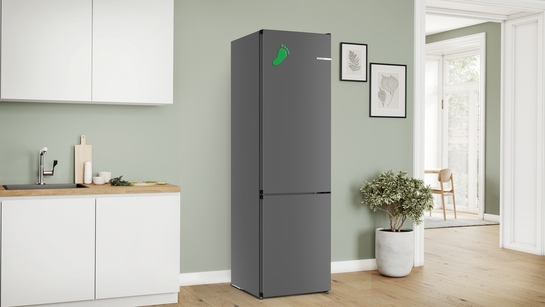 BOSCH Serie 4 Freistehende Kühl-Gefrier-Kombination mit Gefrierbereich unten 203 x 60 cm Anthrazit, Green Collection, Total No Frost KGN39OCAF – Bild 2
