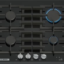 BOSCH Serie 8 Gaskochfeld 60 cm Hartglas, Schwarz PRP6A6H40 BOSCH Serie 8 Gaskochfeld 60 cm Hartglas, Schwarz PRP6A6H40