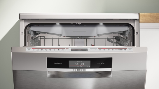BOSCH Serie 8 Freistehender Geschirrspüler 60 cm Gebürsteter Stahl mit Anti-Fingerprint SMS8TCI04E – Bild 3