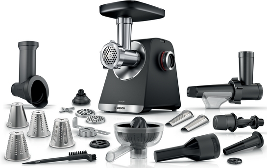 BOSCH Serie 6 Fleischwolf MultiPower 2100 W Schwarz, silver metalic MFWS682B BOSCH Serie 6 Fleischwolf MultiPower 2100 W Schwarz, silver metalic MFWS682B