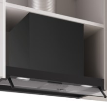 BOSCH Serie 4 Integrierte Designhaube 60 cm Klarglas, Mattschwarz DBB65CC60 BOSCH Serie 4 Integrierte Designhaube 60 cm Klarglas, Mattschwarz DBB65CC60