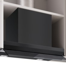 BOSCH Serie 6 Integrierte Designhaube 60 cm Klarglas schwarz bedruckt, Mattschwarz DBB67DP60 BOSCH Serie 6 Integrierte Designhaube 60 cm Klarglas schwarz bedruckt, Mattschwarz DBB67DP60