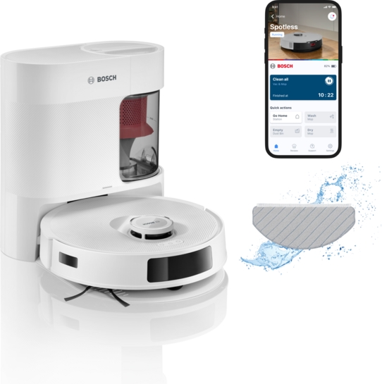 BOSCH Saugroboter mit Wischfunktion Spotless Advanced + BCRD2W BOSCH Saugroboter mit Wischfunktion Spotless Advanced + BCRD2W
