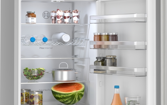 BOSCH Serie 4 Freistehende Kühl-Gefrier-Kombination mit Gefrierbereich unten 203 x 60 cm Metall-Optik KGN392LAG – Bild 5