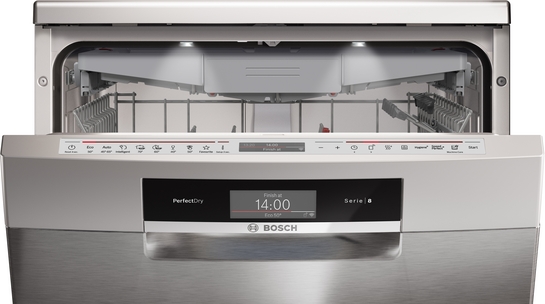 BOSCH Serie 8 Freistehender Geschirrspüler 60 cm Gebürsteter Stahl mit Anti-Fingerprint SMS8TCI04E – Bild 4