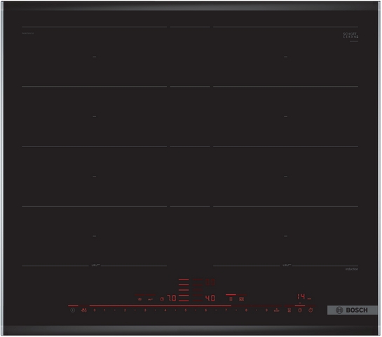 BOSCH Serie 8 Induktionskochfeld 60 cm Mit Rahmen aufliegend PXY675DC1E BOSCH Serie 8 Induktionskochfeld 60 cm Mit Rahmen aufliegend PXY675DC1E