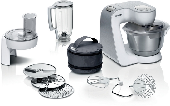 BOSCH Serie 4 Küchenmaschine MUM 5 1000 W Weiß, silber MUM58W20 BOSCH Serie 4 Küchenmaschine MUM 5 1000 W Weiß, silber MUM58W20