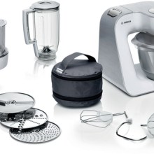 BOSCH Serie 4 Küchenmaschine MUM 5 1000 W Weiß, silber MUM58W20 BOSCH Serie 4 Küchenmaschine MUM 5 1000 W Weiß, silber MUM58W20