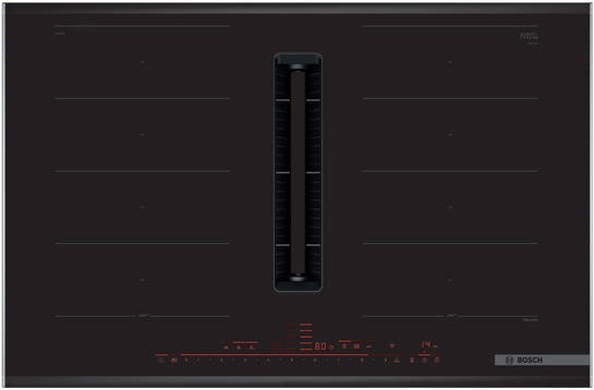 BOSCH Serie 8 Kochfeld mit Dunstabzug (Induktion) 80 cm Mit Rahmen (Comfort Profil) aufliegend PXX875D67E BOSCH Serie 8 Kochfeld mit Dunstabzug (Induktion) 80 cm Mit Rahmen (Comfort Profil) aufliegend PXX875D67E