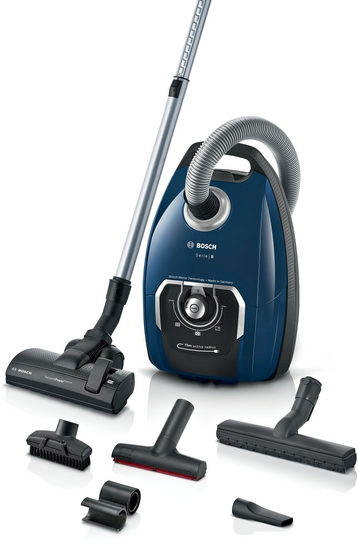 BOSCH Serie 8 Staubsauger mit Beutel Blau BGB75X494 BOSCH Serie 8 Staubsauger mit Beutel Blau BGB75X494