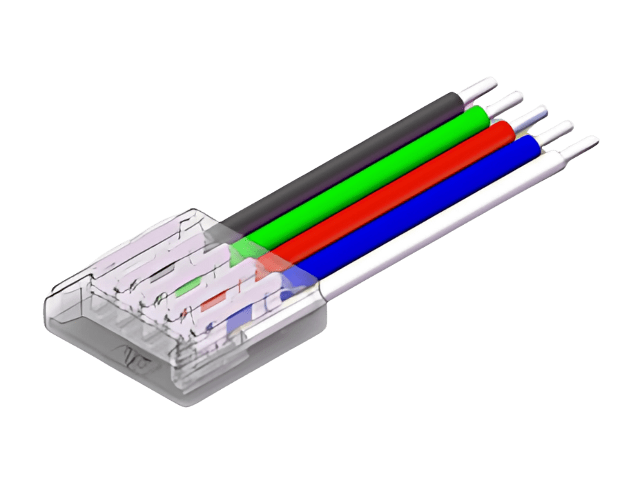 für 10 mm SMD RGBW LED-Streifen mit 15 cm Anschlusskabel