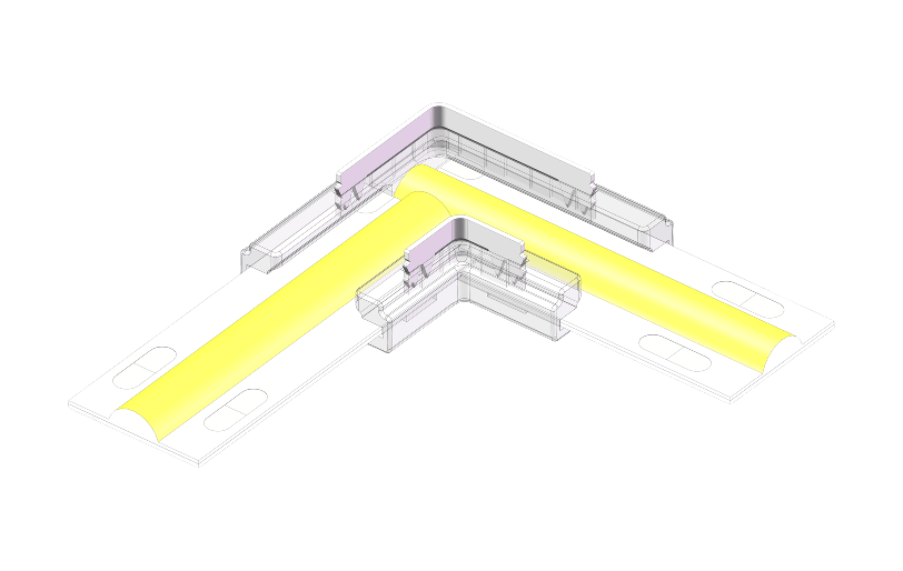 LED Eckverbinder – L-Form, 2-polig, lötfrei für 8 mm COB LED-Streifen – Bild 4