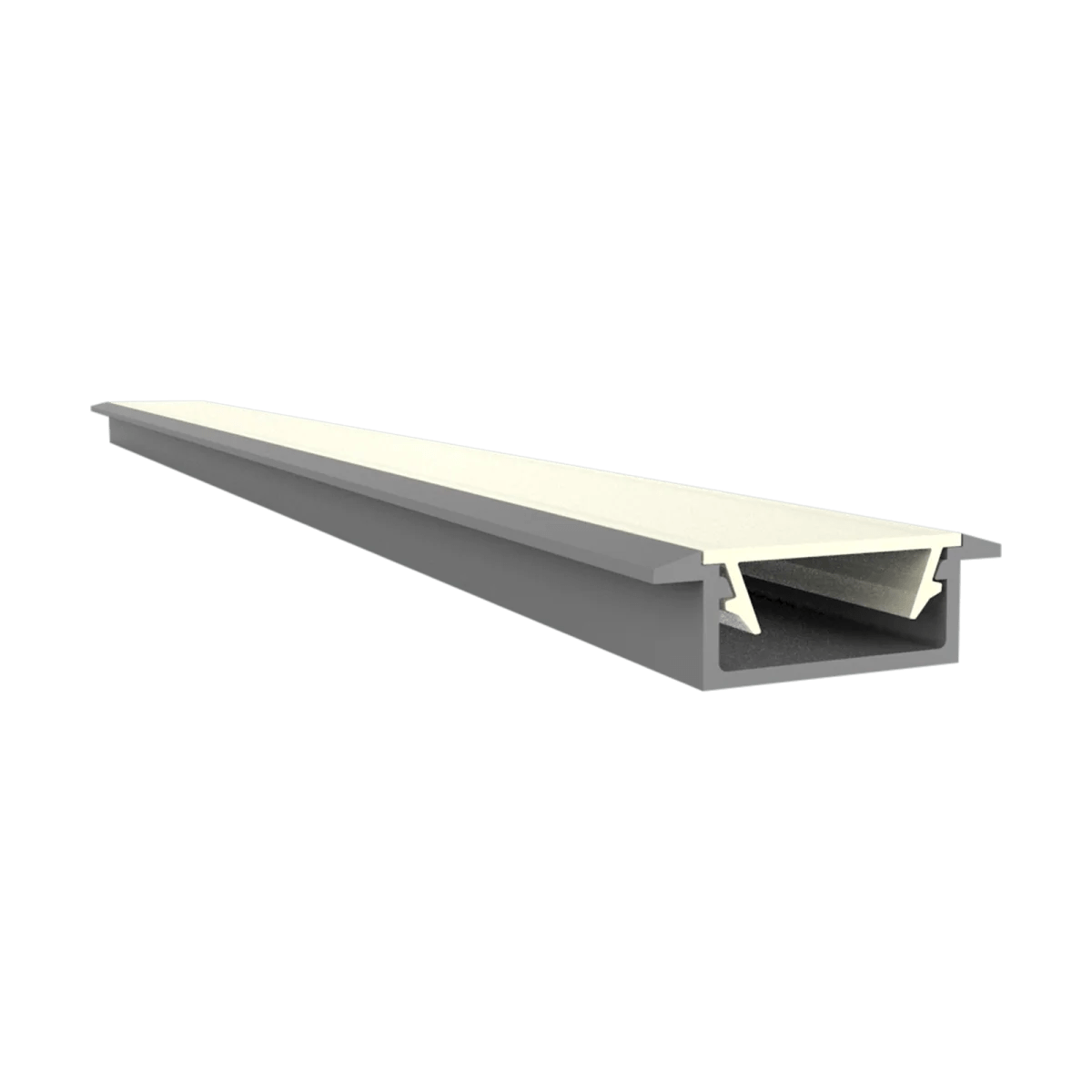 Flaches LED Alu Einbauprofil 2m Exo-A1F-13 (13mm) – Flaches LED Alu Einbauprofil 2m Exo-A1F-13 (13mm) –