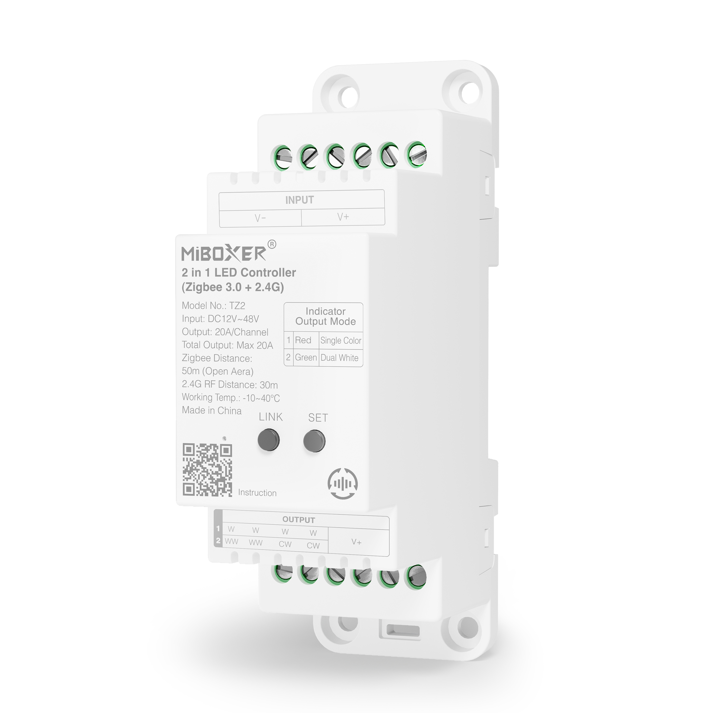 MiBoxer TZ2 2-in-1 LED-Controller für Hutschiene– Zigbee 3.0 & 2.4 GHz MiBoxer TZ2 2-in-1 LED-Controller für Hutschiene– Zigbee 3.0 & 2.4 GHz