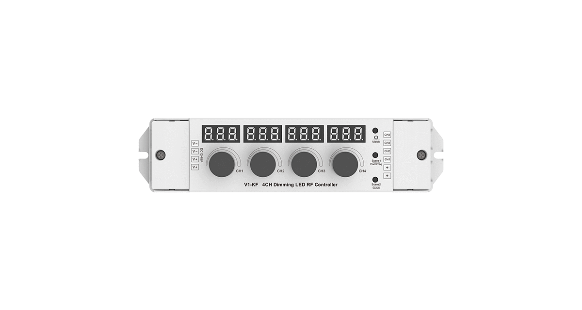 V1-KF 4-Kanal LED-Dimmer – 12–48 V DC V1-KF 4-Kanal LED-Dimmer – 12–48 V DC
