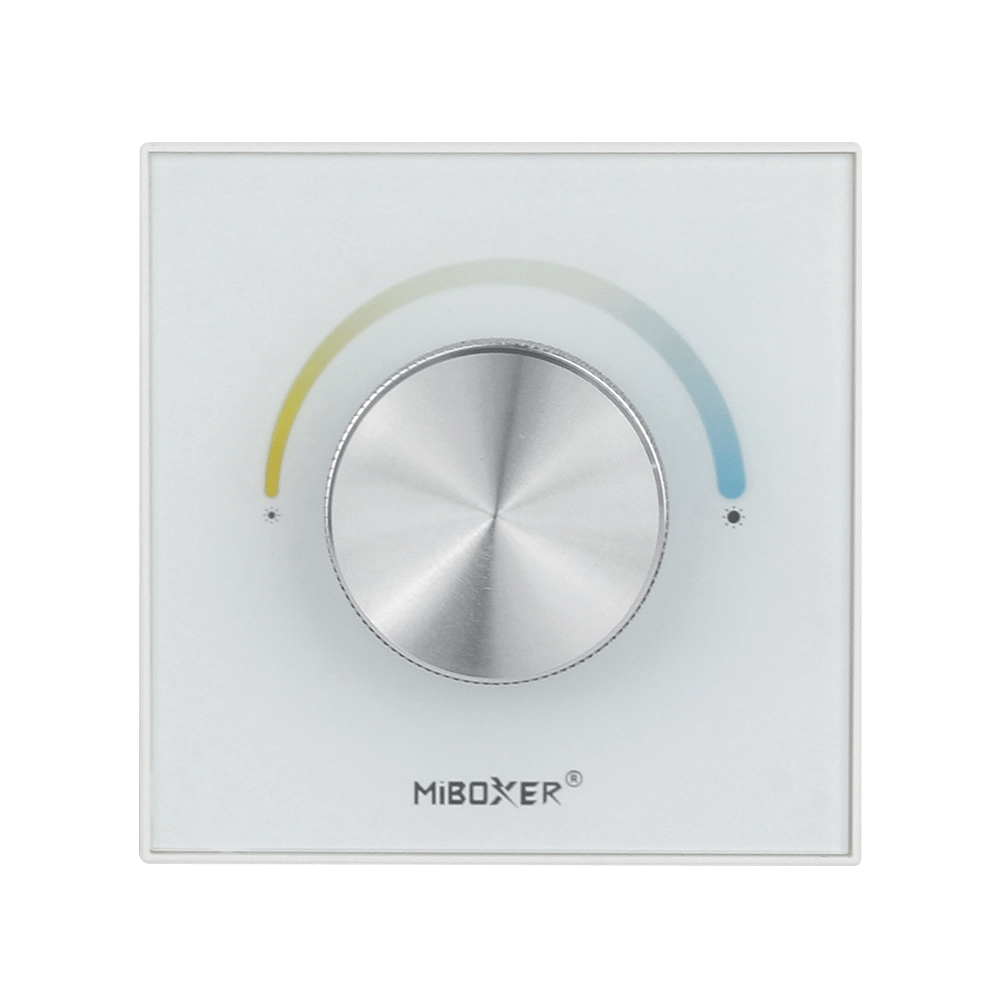 MiBoxer P0 LED-Wandpanel – 2in1 Drehregler für CCT & einfarbige LEDs MiBoxer P0 LED-Wandpanel – 2in1 Drehregler für CCT & einfarbige LEDs