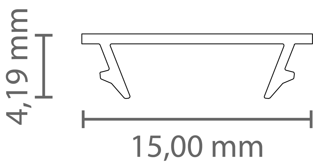 PC41-13 FLAT Abdeckung 2 m – für LED Profil Exo-A1/A1F/A2/A2F | klar – Bild 3