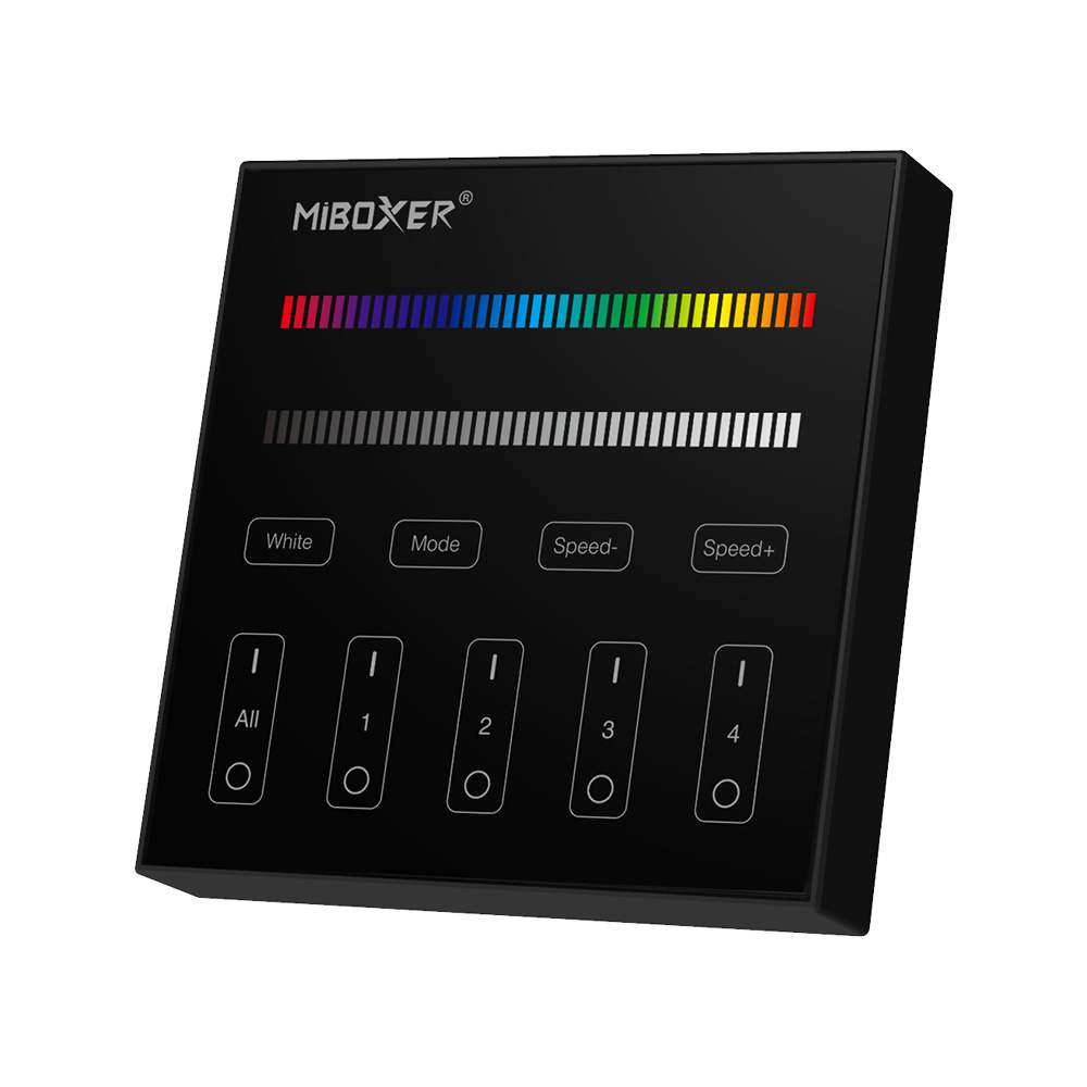 MiBoxer B3 RGBW-Wandpanel – 4-Zonen, 4 Kanal 2,4 GHz LED Touch-Fernbedienung – Bild 3