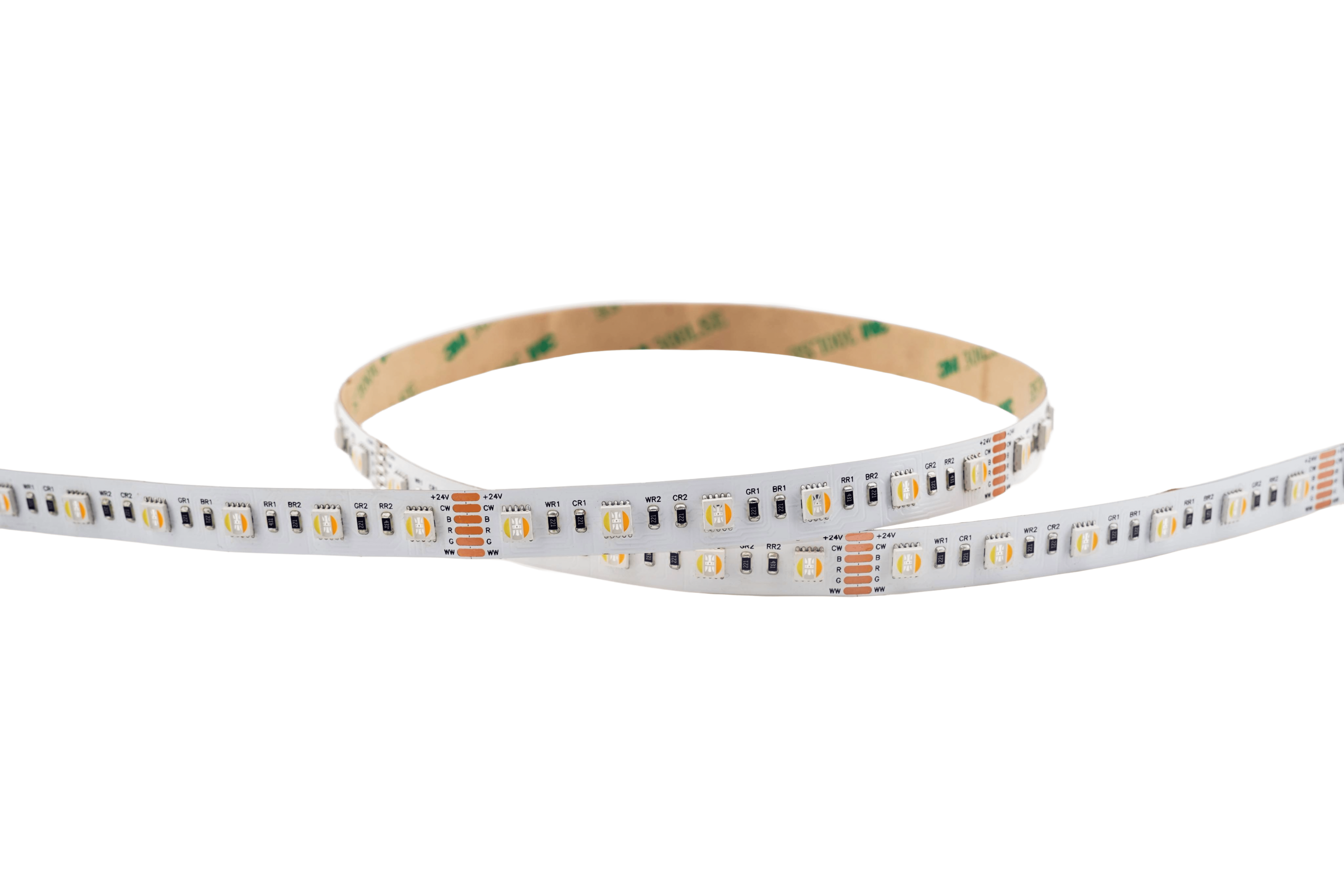 RGBCCT 5-in1 LED-Streifen 12 mm – 60LEDs/m, 24 V, 18 W/m – RGBCCT 2700K-6500K Band mit 120° Abstrahlwinkel – Bild 3