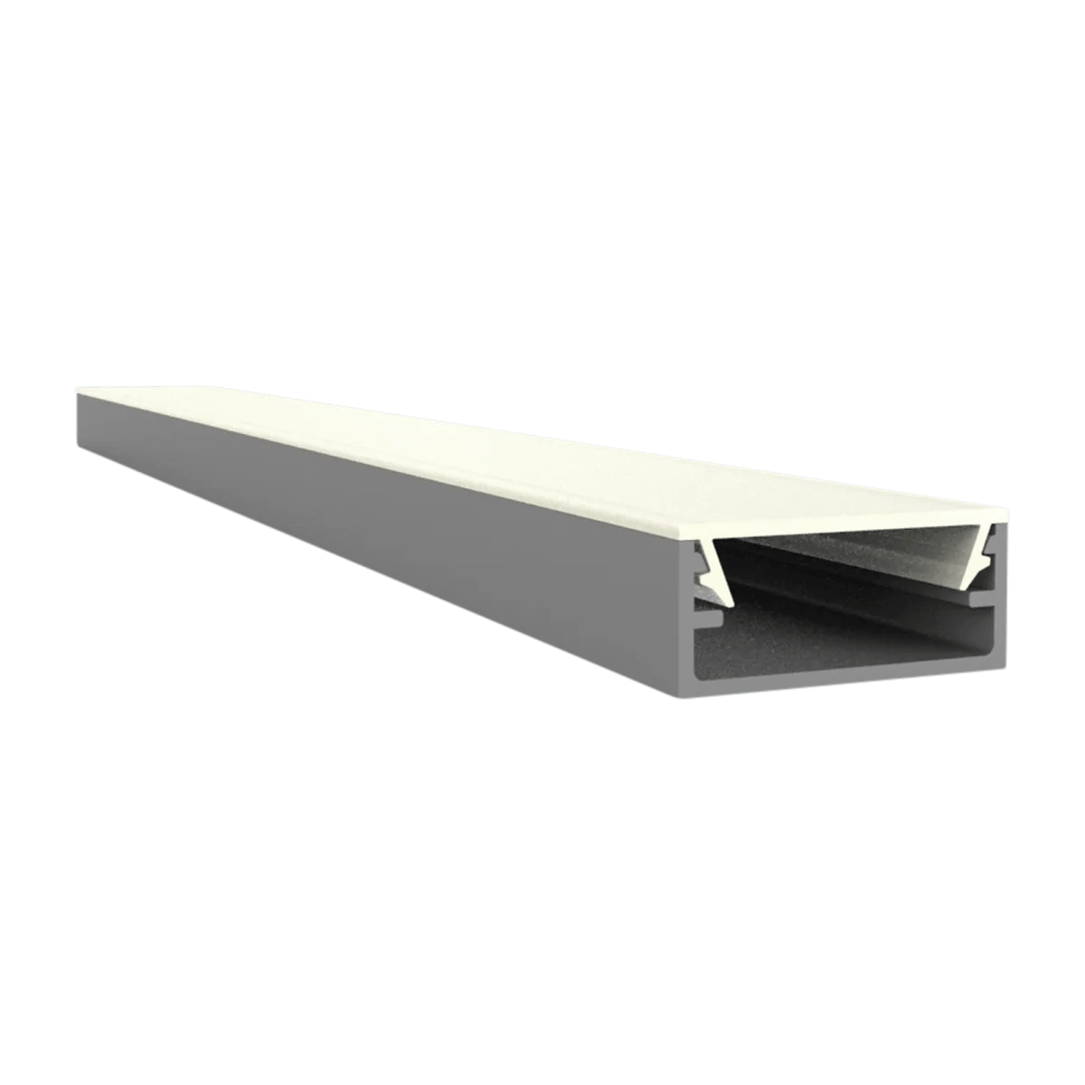 Ultraflaches LED Alu Aufbauprofil 2m EXO-N1_16 (16 mm) –| Schmales Aluminiumprofil für LED-Strips – Bild 3