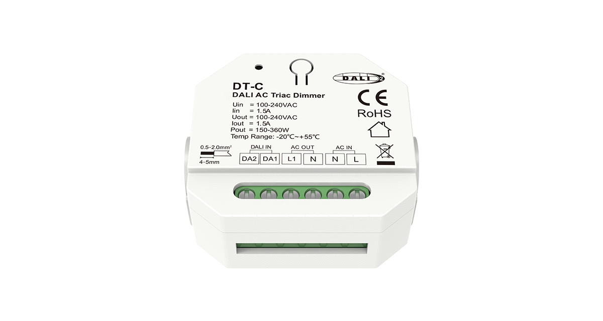 DT-C DALI Triac-Dimmer – 1-Kanal, Phasenanschnitt/-abschnitt, 100–240 V AC – Bild 4