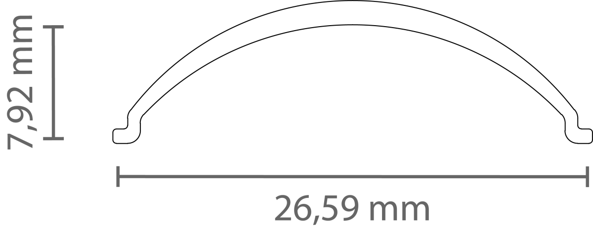PC72-12 halbrunde Abdeckung 2 m – für LED Profil Exo-V1 | schwarz – Bild 3