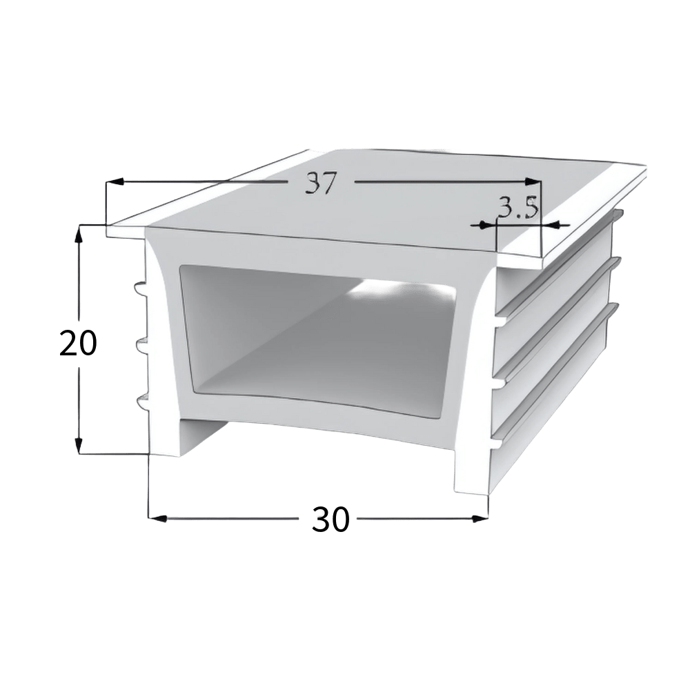 LED Neon Tube 30×20 mm – Silikonhülle zum Einbauen für LED-Streifen – Bild 3
