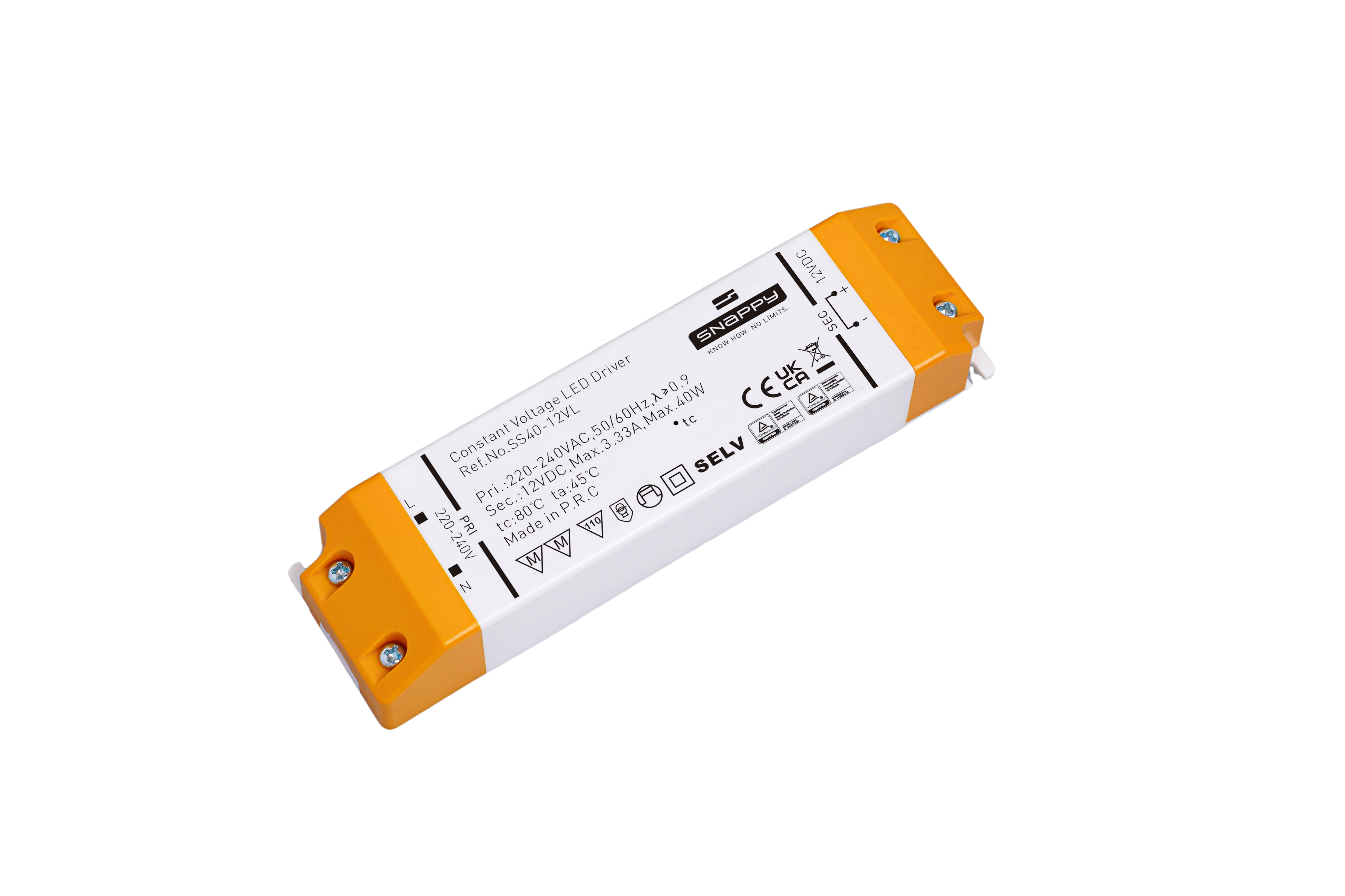 Snappy SS40-12VL – LED Netzteil 12V DC Snappy SS40-12VL – LED Netzteil 12V DC