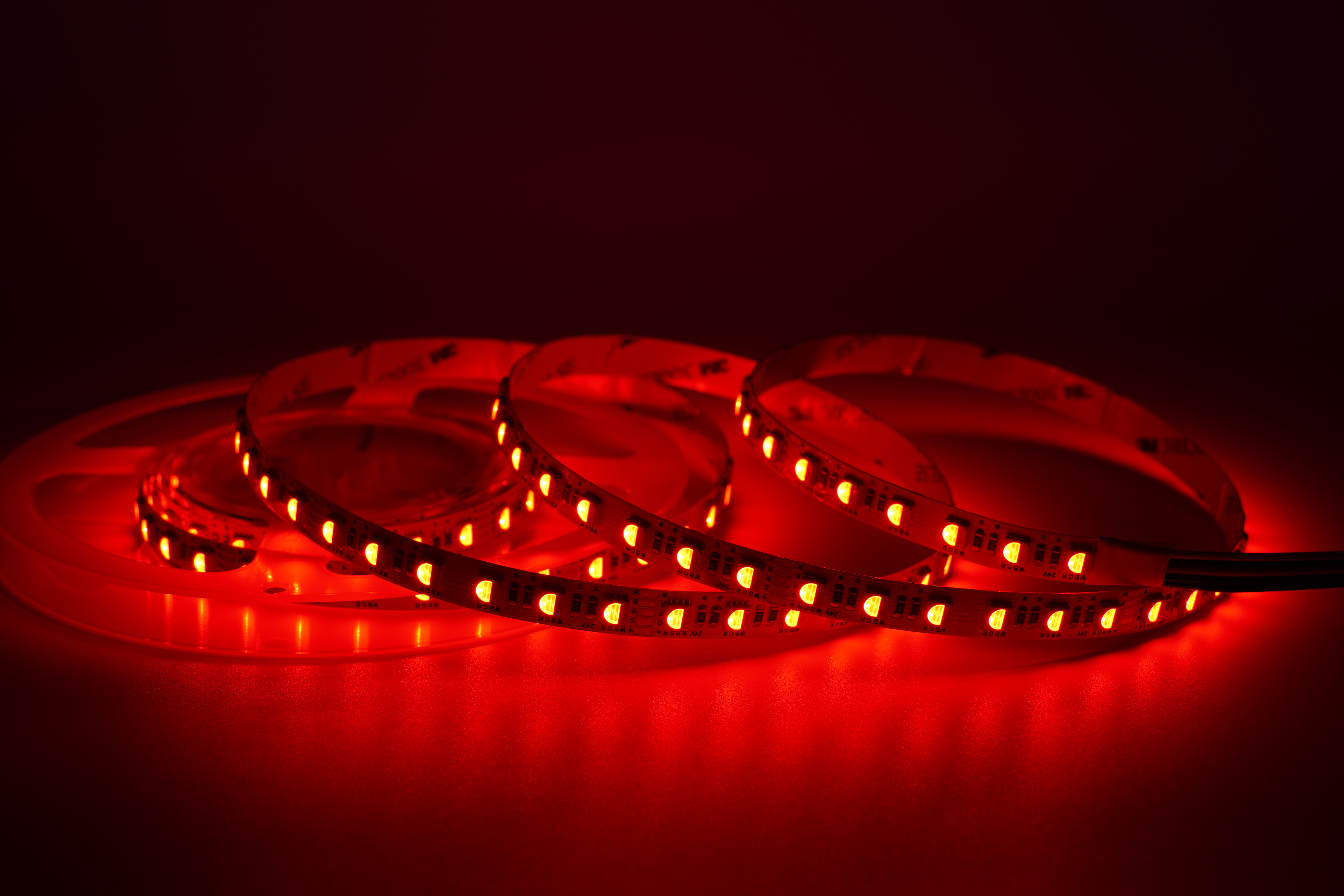 RGBW 4-in-1 LED-Streifen 10 mm – 60LEDs/m, 24 V, 18 W/m – RGBW+3000K mit 120° IP20 – Bild 4