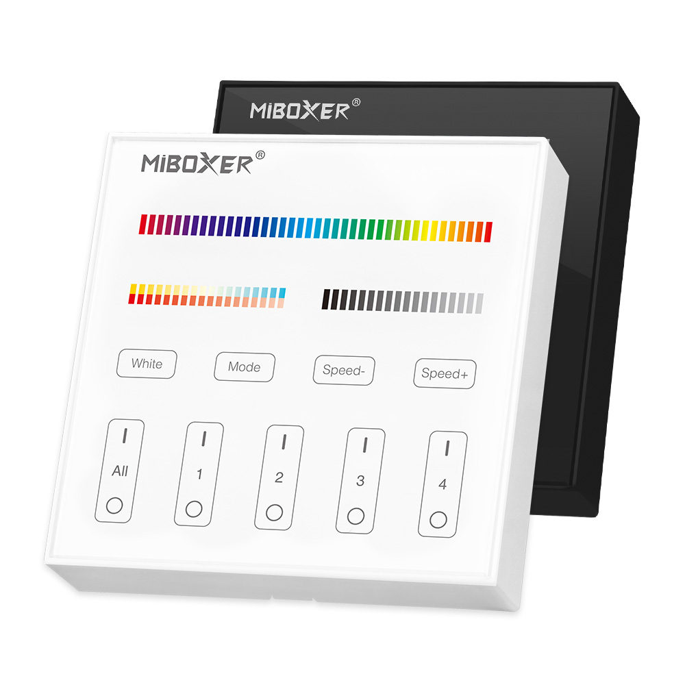 MiBoxer B4 RGB+CCT Wandpanel – 4-Zonen, 5-Kanal 2,4 GHz LED Touch-Fernbedienung – Bild 4