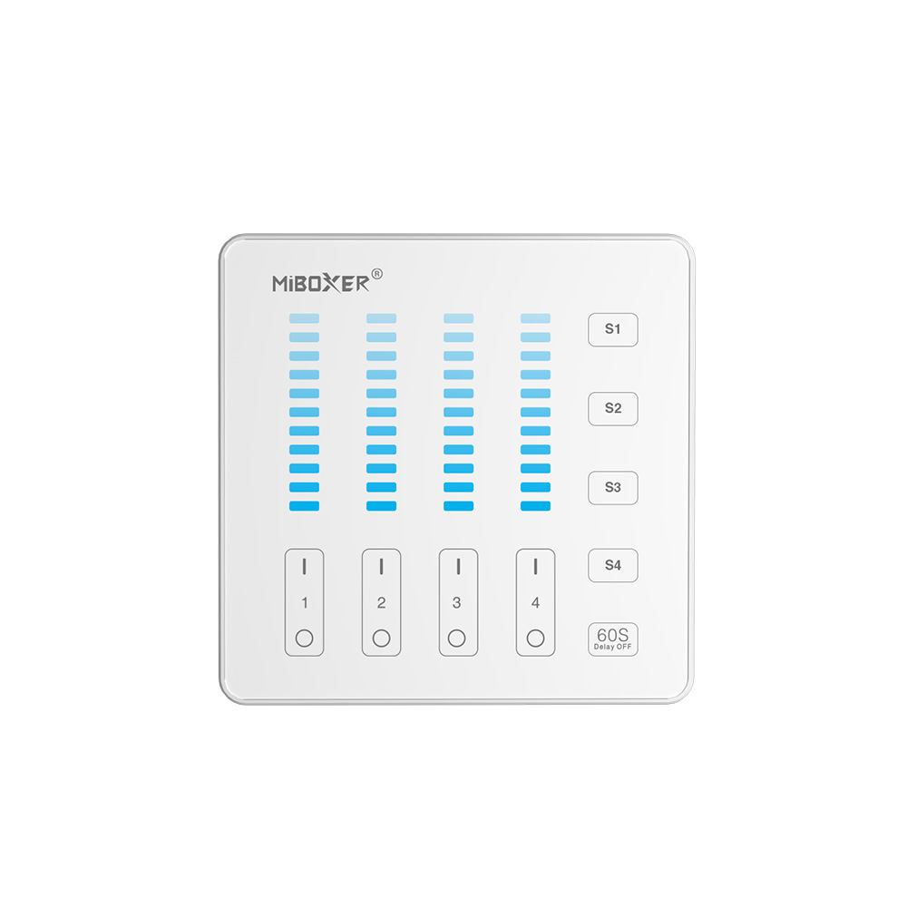 MiBoxer B5 LED-Wandfernbedienung – 4 Zonen, 1 Kanal, 5 Szenen, 2,4 GHz Touchpanel zum Dimmen – Bild 4
