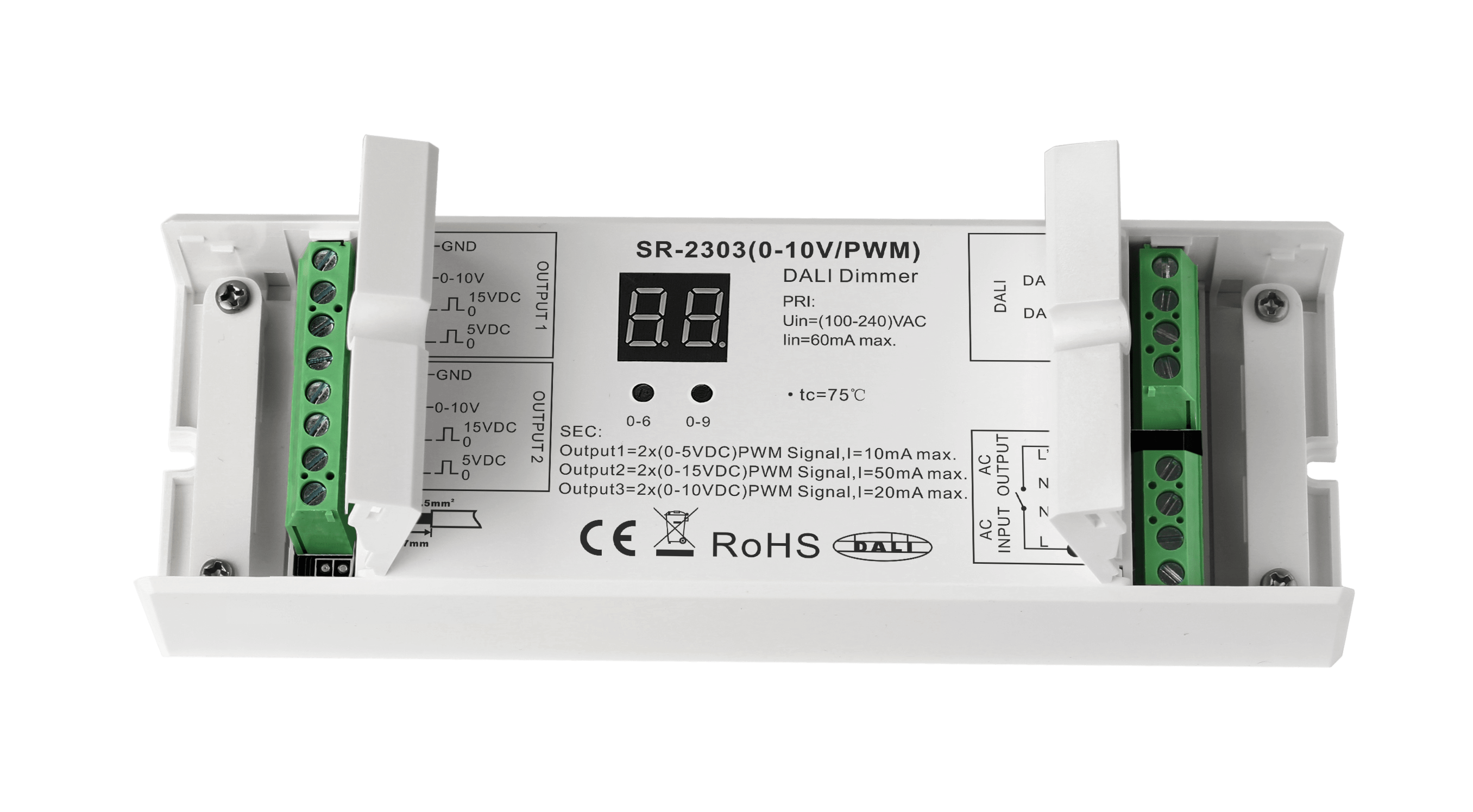SR-2303 DALI zu 0–10 V/PWM LED-Dimmer – 2 Kanal LED Dimmer – Bild 4